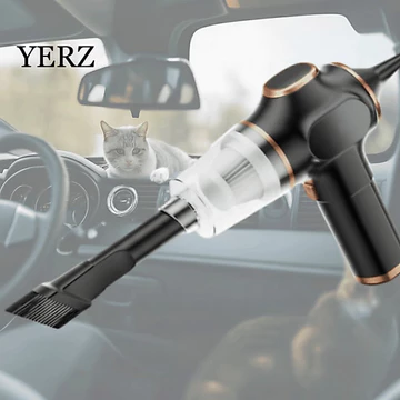Máy hút bụi ô tô YZ, Máy hút bụi không dây công suất cao 120W 4500Pa, Máy hút bụi cầm tay tích hợp hút mạnh mẽ Màn hình LCD sử dụng kép Máy hút bụi cầm tay Vệ sinh ô tô