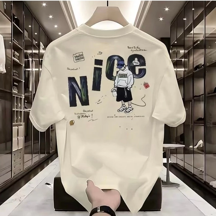 Áo Thun UNISEX Nam Nữ in Hình NICE chất liệu Cotton co giãn 4 chiều - BOONE