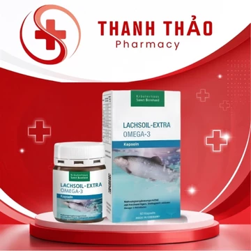 Viên uống dầu cá hồi Omega 3 Lachsoil giảm mỡ máu, gan nhiễm mỡ, bổ mắt chính hãng Sanct Bernhard Đức- NTTT