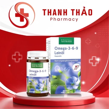 Viên uống Omega 369 giảm mỡ máu, gan nhiễm mỡ, bổ mắt, bổ não, đẹp da 90 viên - Sanct Bernhard Đức