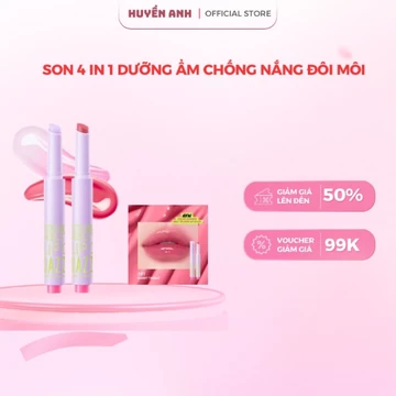 Son 4-in-1 DAZZLE ME Color Chrome Melt to Dew Lip Click dưỡng ẩm chống nắng đôi môi 2g+2g+2g