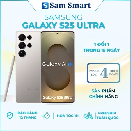[Hàng Cũ VN Fullbox] Samsung S25Ultra 12GB/256GB Chính Hãng Bảo Hành Toàn Quốc 6 Tháng