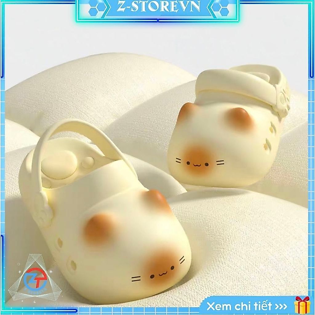 Dép Sục Mèo CAT  Đáng Yêu Hàn Quốc - Quai Hậu Hình Bàn Chân Mèo
