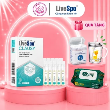 Men vi sinh Livespo Clausy chính hãng- Hỗ trợ giảm rối loạn tiêu hóa, giảm tiêu chảy, đầy hơi, khó tiêu