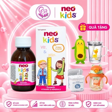 Siro ăn ngon Neo Kids Growth cho bé chai 150ml nhập khẩu Tây Ban Nha- hỗ trợ bé ăn ngon,tăng cân, tăng đề kháng