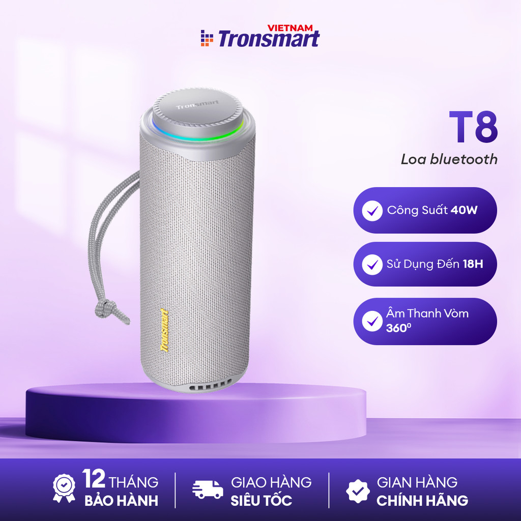[MỚI] Loa Bluetooth Tronsmart T8 | Công Suất 40W | Sử Dụng Đến 18h | Âm Thanh 360° | Bảo Hành 12 Tháng