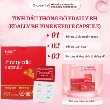 Tinh dầu thông đỏ Edally THỰC PHẨM BẢO VỆ SỨC KHỎE PINE NEEDLE CAPSULE bảo vệ tim mạch 180 viên
