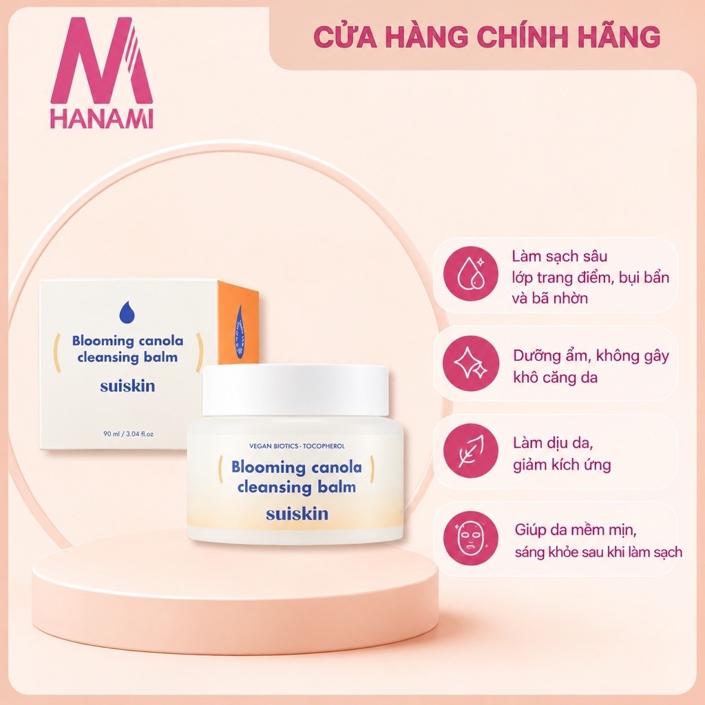 Sáp Tẩy Trang Làm Sạch Lỗ Chân Lông Suiskin Blooming Canola Cleansing Balm 90ml