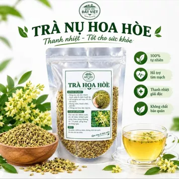 Trà Hoa Hòe Thái Bình Sao Vàng, Nụ Hòe Khô Loại Ngon, Túi 500g, Giàu Rutin Tốt Tim Mạch, Nông Sản Đất Việt
