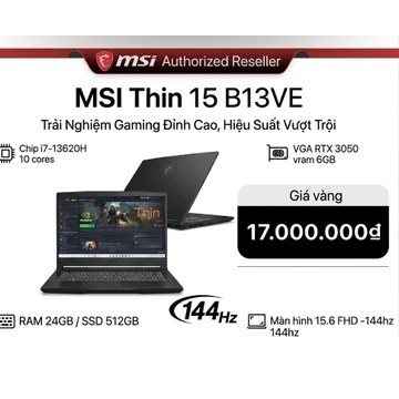 MSI Laptop RAM 13620H – 24GB RAM, 512GB SSD