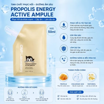 [refill 50ml]Tinh chất căng bóng da 𝐤𝐞𝐨 𝐨𝐧𝐠 𝐏𝐫𝐨𝐩𝐨𝐥𝐢𝐬 CNP Laboratory Propolis Energy Active Ampule