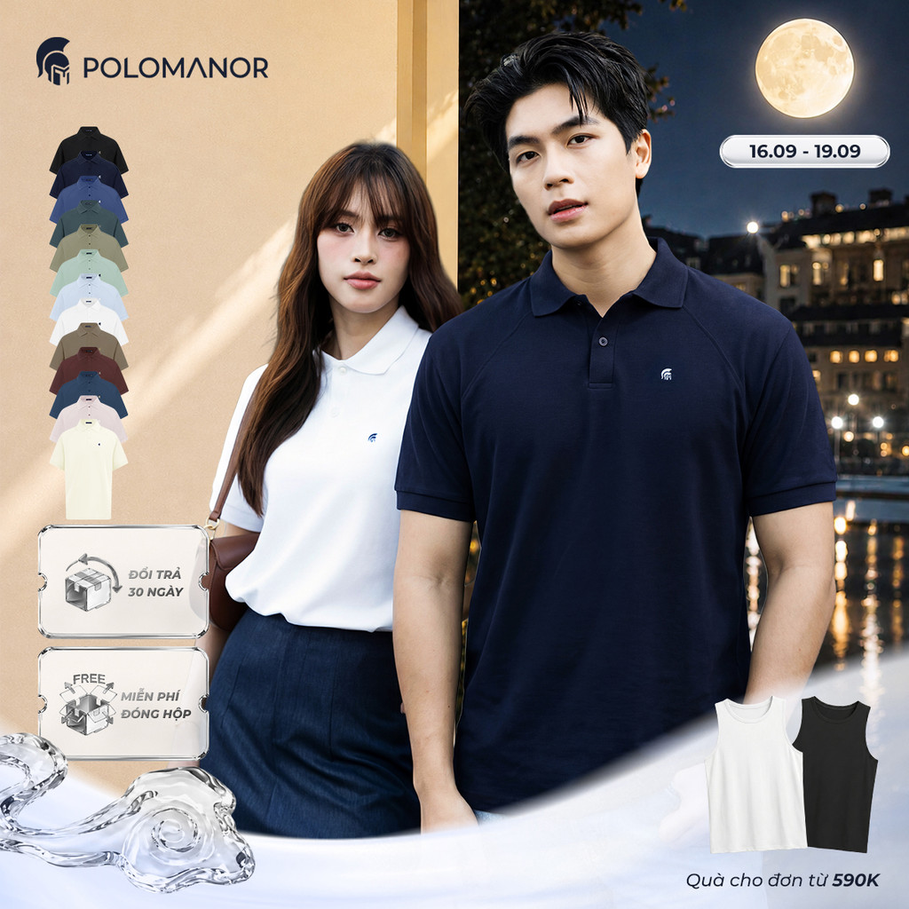 [BEST SELLER] Áo polo nam cao cấp BASIC DIAMOND, POLO QUỐC DÂN vải CVC Diamond, sang trọng - POLOMANOR