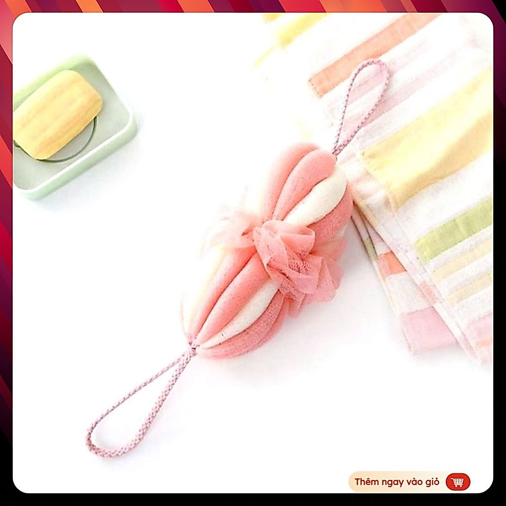 BÔNG TẮM LƯỚI CHÀ LƯNG - Bông Tắm Lưới Chà Lưng 2 Đầu Tạo bọt mã mới-MA: BONG TAM TAO BOT