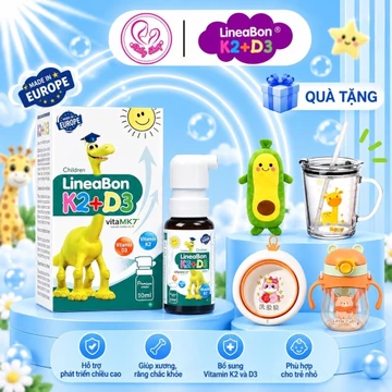 D3K2 Lineabon nhập khẩu chính hãng cho bé - bổ sung d3 k2 hỗ trợ hấp thu canxi giúp tăng chiều cao cho bé