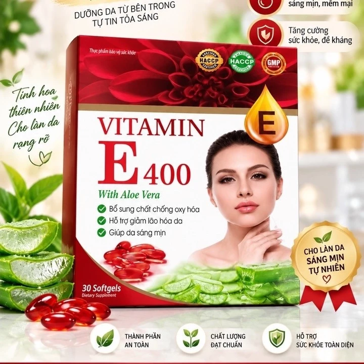 Vitamin E 400 With Aloe Vera – lựa chọn tiện lợi để bổ sung Vitamin E mỗi ngày.