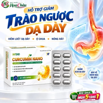 Viên Uống Dạ Dày Nano Curcumin INTEND 30 Viên – Hỗ Trợ Trào Ngược, Viêm Loét, Đau Dạ Dày