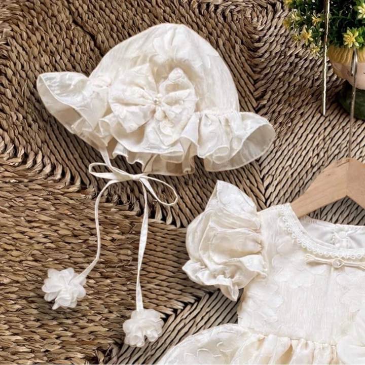 Body Váy Bí Hoa NHÍM XÙ KIDS Cho Bé Gái Sơ Sinh, Đầy Tháng, Thôi Nôi, Sinh Nhật B150