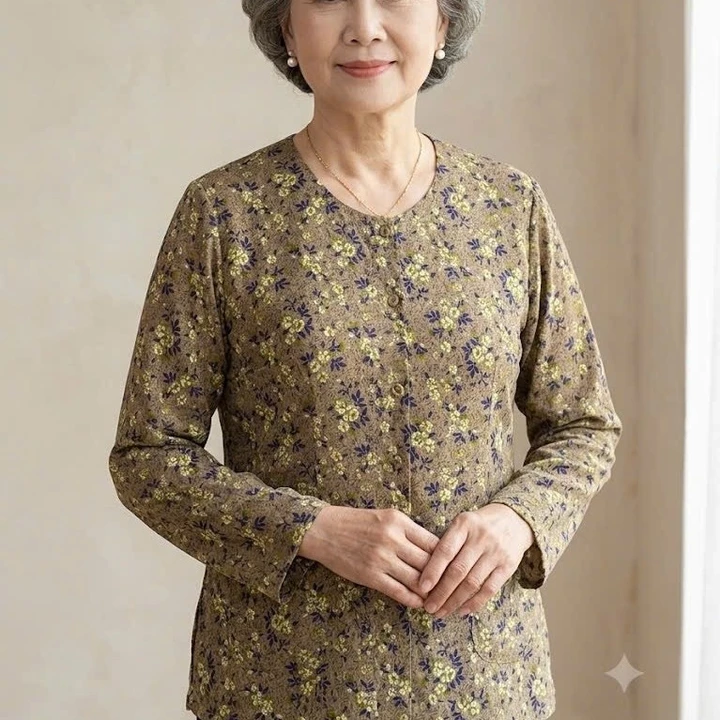 Áo Bà Ba Bà Già_Áo Lẻ Hai Túi Bà Già.(Chất Siêu ,Không Co Giản.)