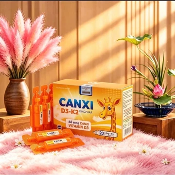 Siro ống Canxi D3 -K2 Kingphar KP3, Hộp 20 ống / 5ml - Bổ Sung Canxi, Vitamin D3 cho cơ thể