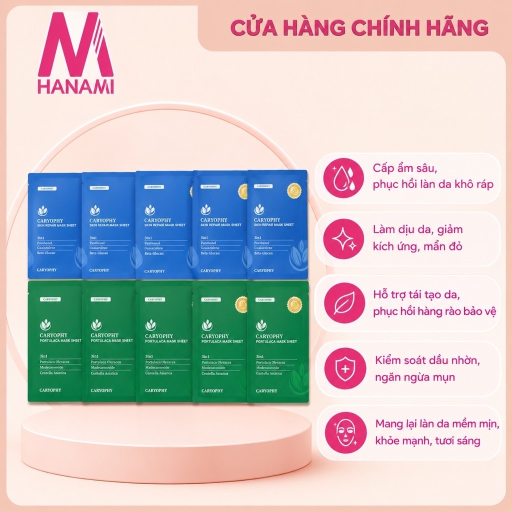 Mặt nạ Caryophy cấp ẩm làm dịu 22g Hàn Quốc