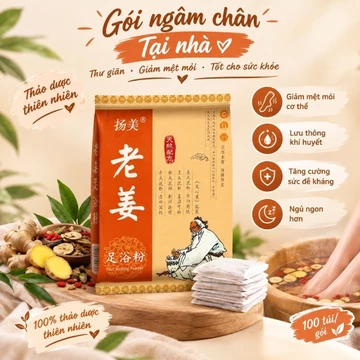 Sỉ Thảo Dược Ngâm Chân, Xông Hơi Thải Độc Tố, Bột ngâm chân, Gói ngâm chân thuốc Bắc -Túi 600g/100 gói