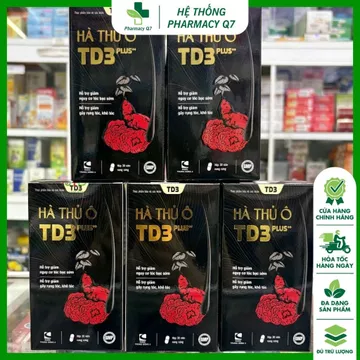 Hà Thủ Ô TD3 Plus++ hỗ trợ giảm nguy cơ tóc bạc sớm, gãy rụng tóc (30 viên) - Hà Thủ Ô TW3