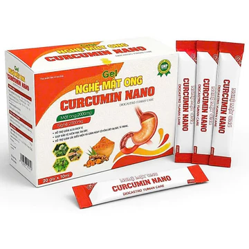 Gel nghệ mật ong curcumin nano hỗ trợ dt viêm loét dạ dày, tá tràng, trào ngược dạ dày thực quản gói