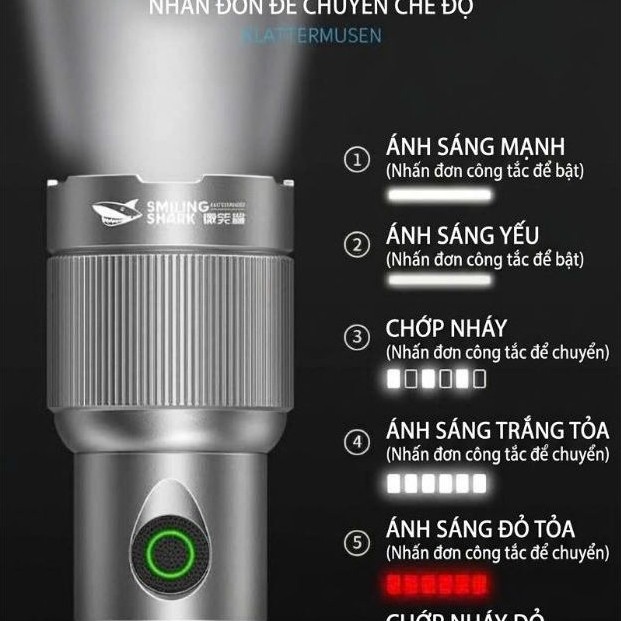 Đèn pin Smiling Shark SD5421A | BigBuy360 - bigbuy360.vn