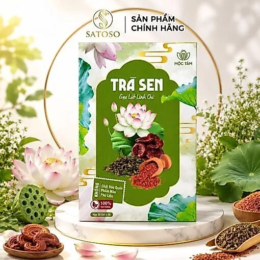 Trà Sen Gạo Lứt Linh Chi Mộc Tâm – Sự Kết Hợp Hài Hoà Giữa Lá Sen, Gạo Lứt và Nấm Linh Chi Thượng Hạng