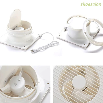 Quạt hút điện SHOESALON, Quạt hút tắt tiếng mạnh mẽ, Lưu thông không khí Luồng khí mạnh Nhà ở bền Quạt thông gió tiếng ồn thấp Sử dụng nhà bếp