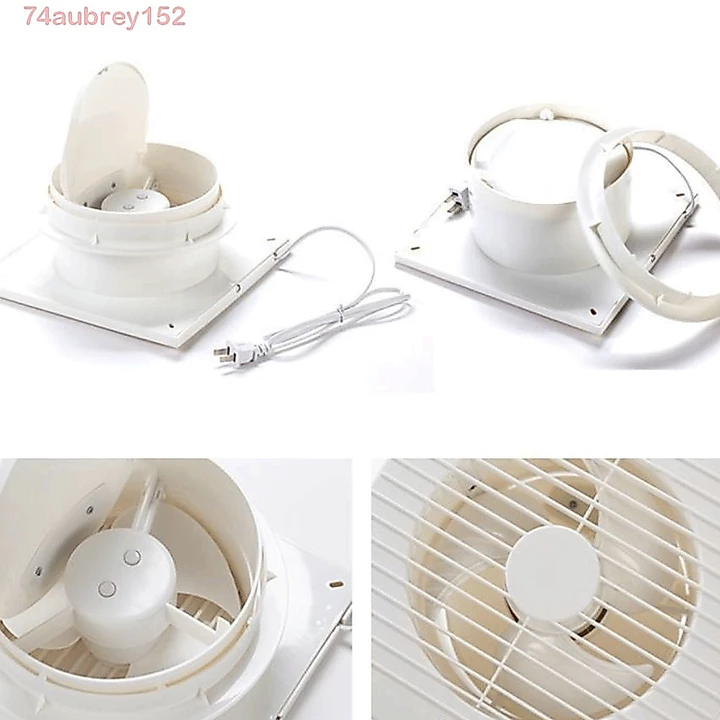 Quạt hút AUBREYB, Quạt hút điện tiếng ồn thấp tắt tiếng, Kích thước chung Luồng khí mạnh mẽ Quạt thông gió nhà ở bền mạnh mẽ Sử dụng nhà bếp
