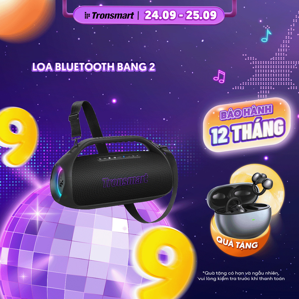 [MỚI] Loa Bluetooth Tronsmart BANG 2 |  Công Suất 90W | Sử Dụng Đến 18h | Âm Thanh SoundPulse | Bảo Hành 12 Tháng