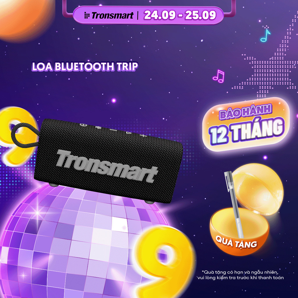 Loa Bluetooth TRONSMART TRIP/TRIP 2 | Công Suất 10W | Chơi Nhạc Đến 20H | Chống Nước IPX7 | Bảo Hành 12 Tháng