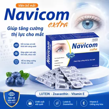 [Hàng công ty] Viên uống NAVICO Navicom Extra – Viên bổ mắt hỗ trợ tăng cường thị lực, giảm mỏi mắt (Hộp 30 Viên)