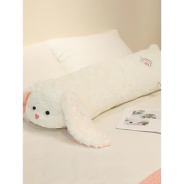 Trắng Cừu Dài Dải Gối Ngủ Gối Gối Gối Gối Thắt Lưng Gối Góc Chữa Bệnh Búp Bê Cô Gái Bên Ngủ Kẹp Chân
