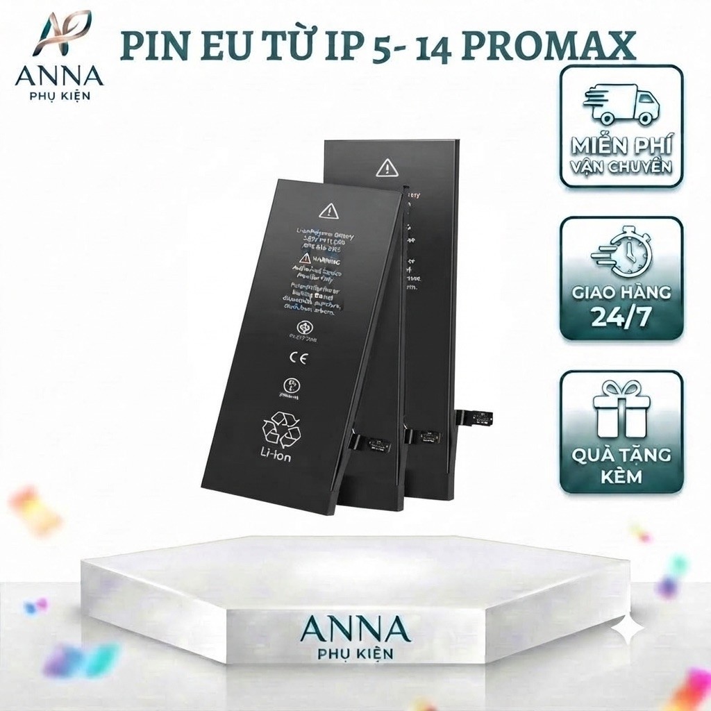 Pin EU Điện Thoại Dùng Cho ip 5s/se/6/7/8/X/Xs/Xr/Xsmax/11/12/13/14/pro/promax Mới
