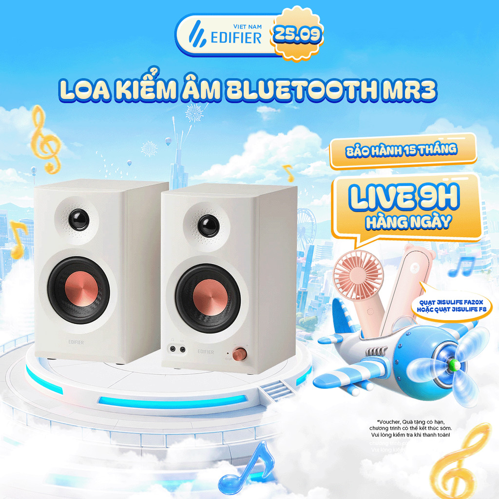 Loa Kiểm Âm Bluetooth EDIFIER MR3/MR5 | Công Suất 36W | Bluetooth 5.4 | 2 Chế Độ Kiểm Âm & Nghe Nhạc | Bảo Hành 15 Tháng