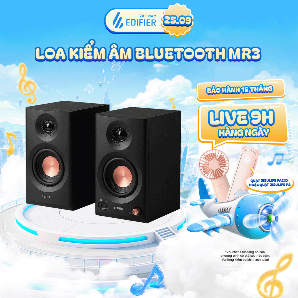 Loa Bluetooth Kiểm Âm Chuẩn Studio EDIFIER MR3/MR5 - Công suất 36W - Tích Hợp Chế Độ Nghe Nhạc - 15 Tháng Bảo Hành