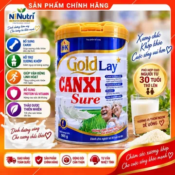 SỮA CANXI SURE GOLDLAY CHO NGƯỜI CAO TUỔI LON 900G - GIÀU CANXI , HỖ TRỢ XƯƠNG KHỚP VÀ TIỂU ĐƯỜNG