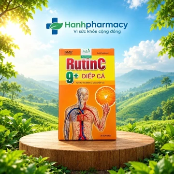 Viên uống Rutin C Diếp cá Hỗ trợ giảm triệu chứng của trĩ, nhuận tràng, giảm táo bón 30 viên
