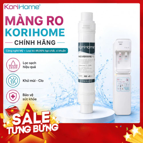 Màng RO Korihome Chính Hãng(Lõi số 4) - Màng Lọc Nước RO Công Nghệ Hàn Quốc - Loại Bỏ 99,99% Tạp Chất, Vi Khuẩn
