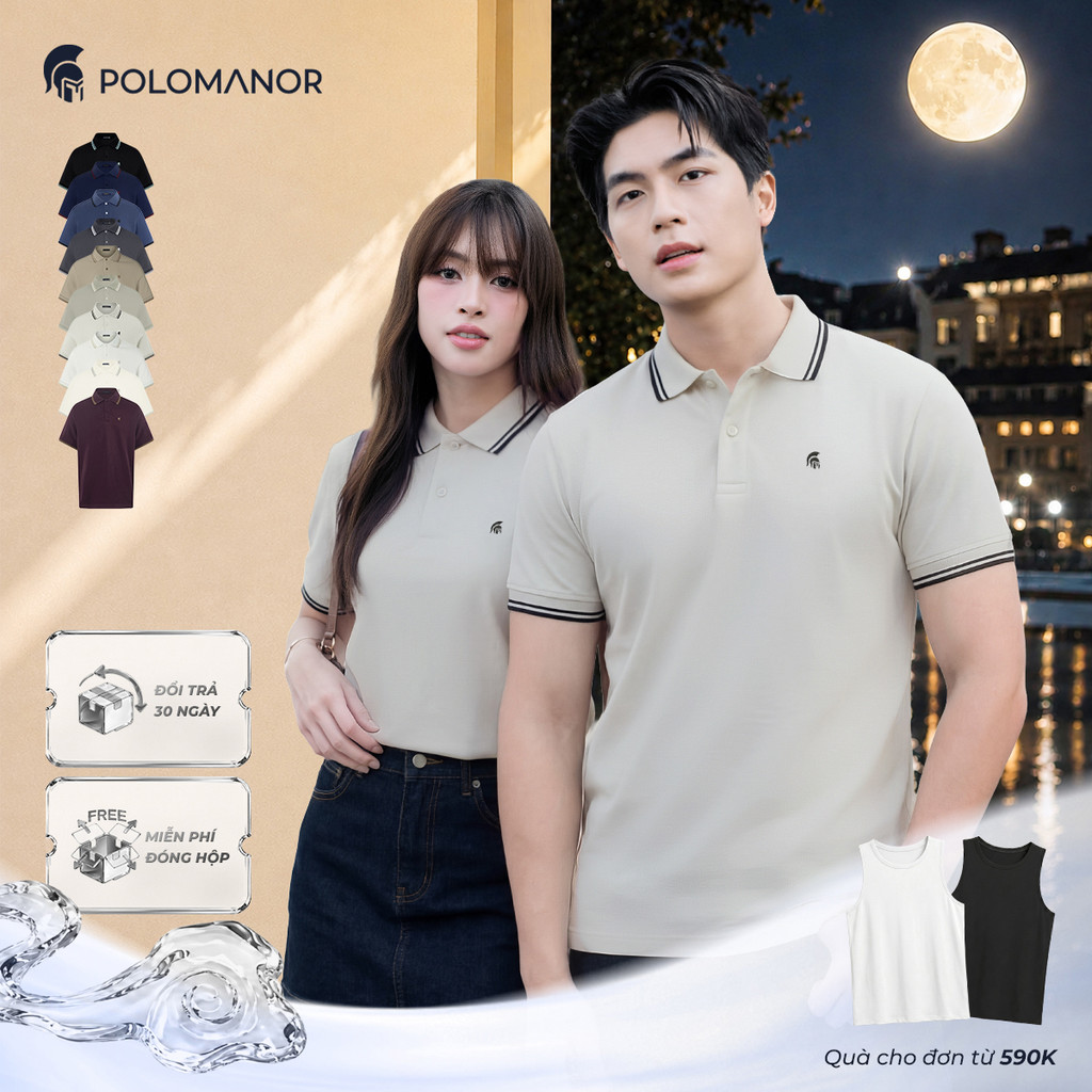 [BEST SELLER] Áo polo nam cao cấp BASIC CLASSIC, POLO QUỐC DÂN vải CVC interlock sang trọng - POLOMANOR