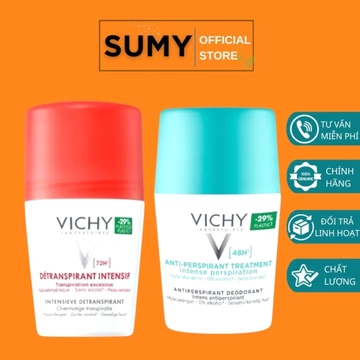 Lăn khử mùi vùng da dưới cánh tay 48h 72h Vichy Xanh Đỏ - SUMY