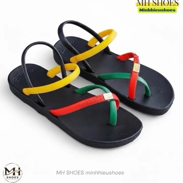 Giày Sandal Nhựa Quai Chéo Xăng Đan Quai Hậu Chất Liệu Cao Su Đi Biển Đi Mưa Siêu Bền Chống Trơn Trượt.