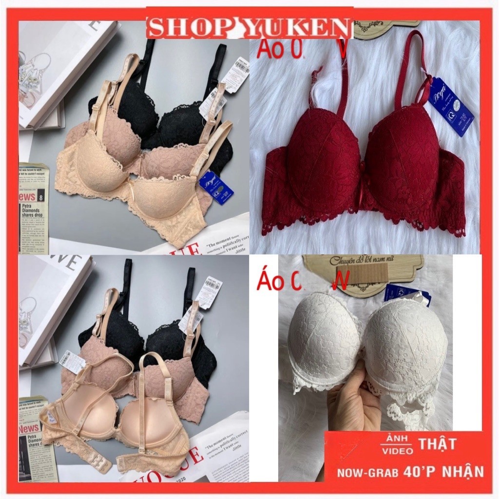 ♥️ Áo Lót Ren Boya ♥️ A522 Áo ngực ren mút mỏng 1cm hàng Boya có gọng siêu êm. Áo Lót ren nữ nâng ngực đệm mỏng