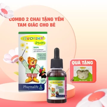 Dung dịch uống Fitobimbi D3 + K2 Delap bổ sung vitamin D3 và vitamin K2, hỗ trợ hấp thu canxi cho cơ thể (30ml)