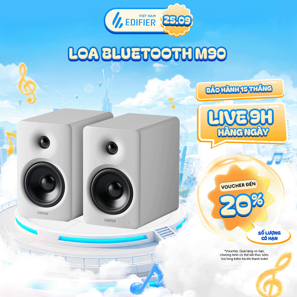 Loa Máy Tính Để Bàn M90 | Công Suất 100W | Bluetooth V6.0 | Thiết Kế Nhỏ Gọn | Bảo Hành 15 Tháng
