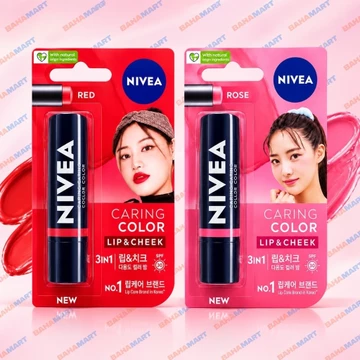 Son Thỏi Nivea Caring Color Lip & Cheek SPF 30 - Dưỡng Môi Mềm Mịn Lên Màu Tự Nhiên Chính Hãng