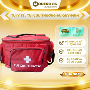 Túi y tế , túi cứu thương, Túi sơ cứu loại A B C đầy đủ vật tư chuẩn theo quy định của bộ y tế(Bao gồm nẹp gỗ)