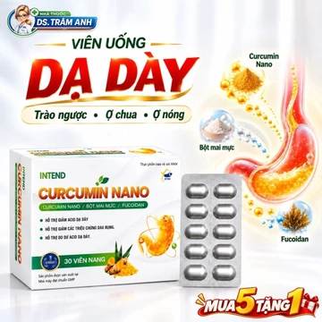 Viên Uống Dạ Dày Curcumin Nano Intend – Hỗ Trợ Đau Dạ Dày, Viêm Loét, Trào Ngược – 30 Viên